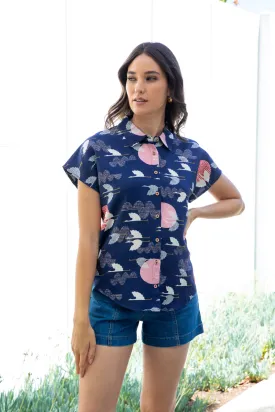 1000 CRANES Capped Sleeve Shirt