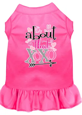 All About The Xoxo Screen Print Dog Dress Bright Pink Xxxl