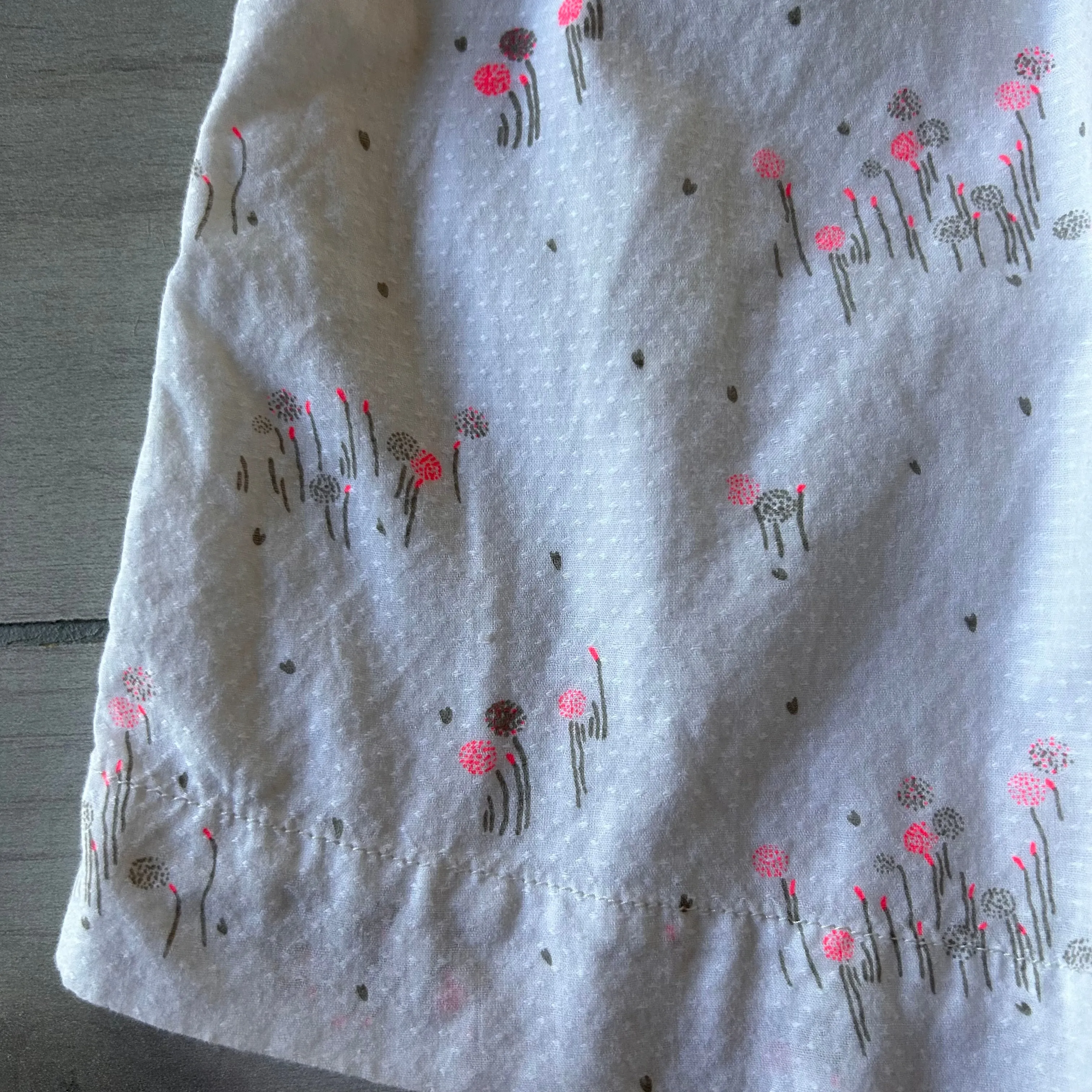 Baby Gap Bright Pink White Floral Dress