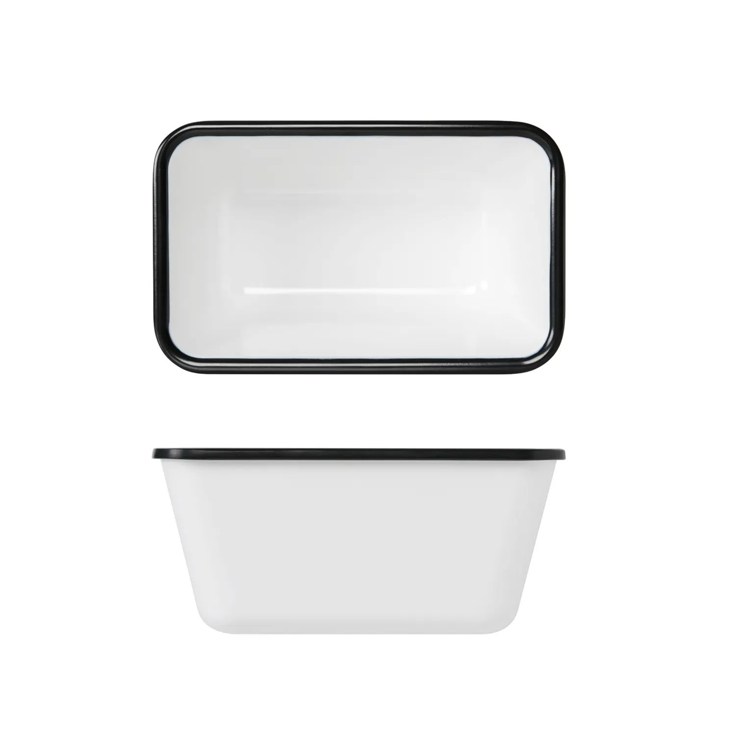 Black/White Melamine Athens GN1/9 Deep Dish 17.6 x 10.8 x 8cm - Pack 1