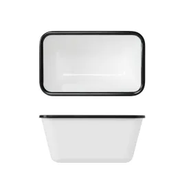 Black/White Melamine Athens GN1/9 Deep Dish 17.6 x 10.8 x 8cm - Pack 1