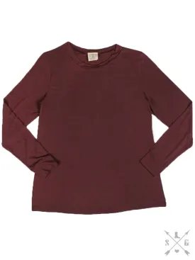 Blank Daisy Rae Long Sleeve Tee, Plum