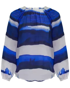 Bold Wave Print Top