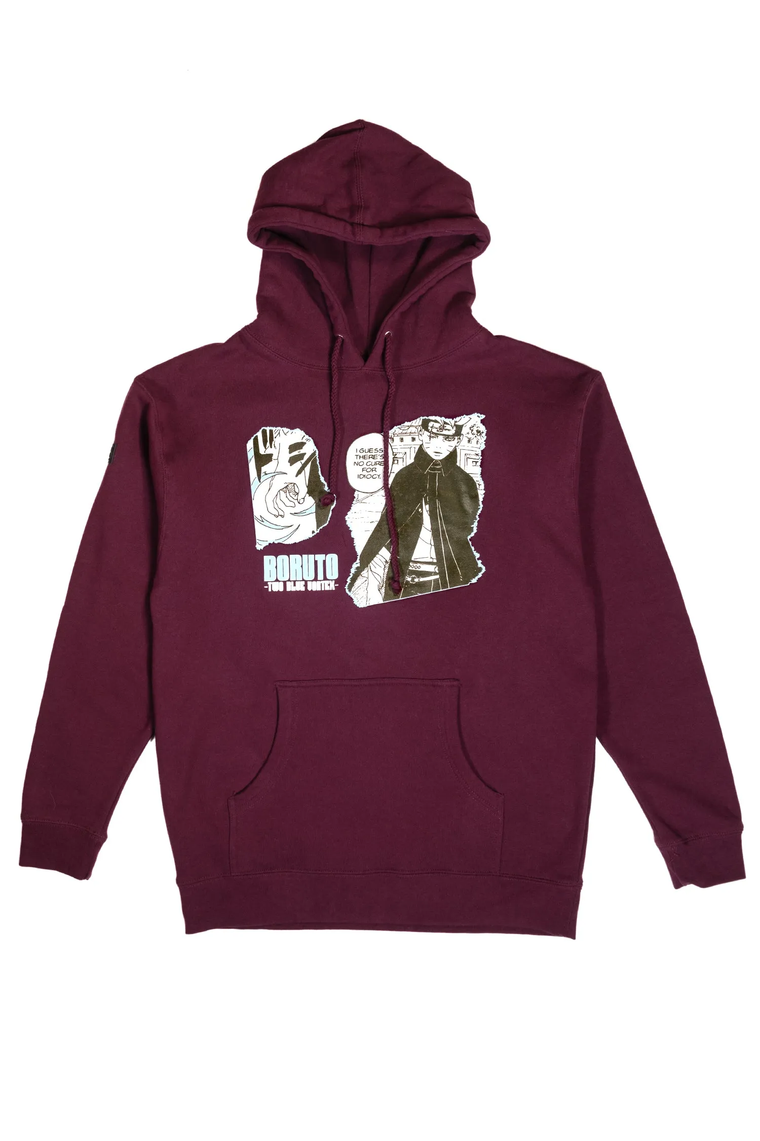 Boruto: Two Blue Vortex No Cure for Idiocy Hoodie - Maroon