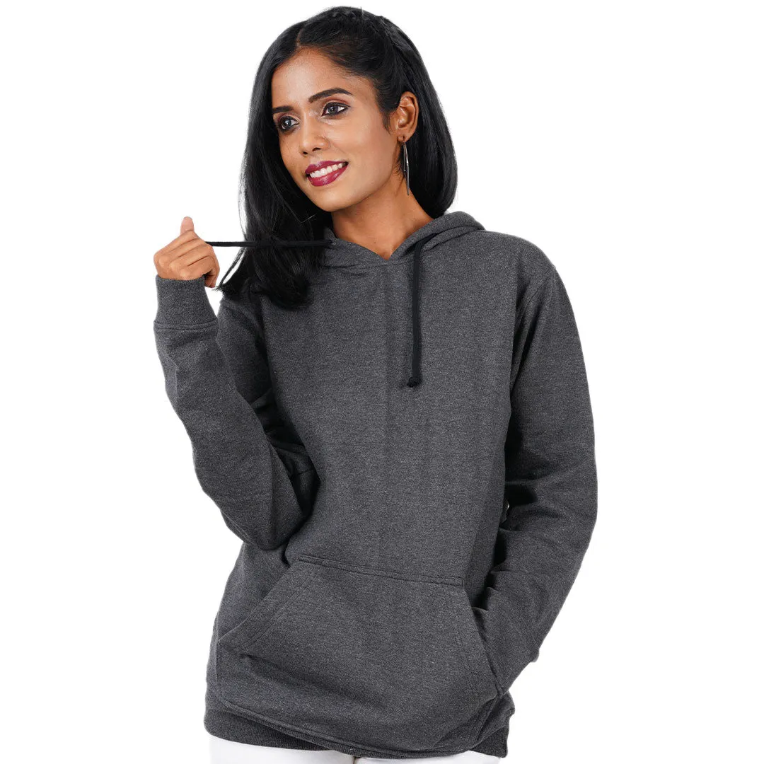 Charcoal Melange Unisex Plain Hoodie