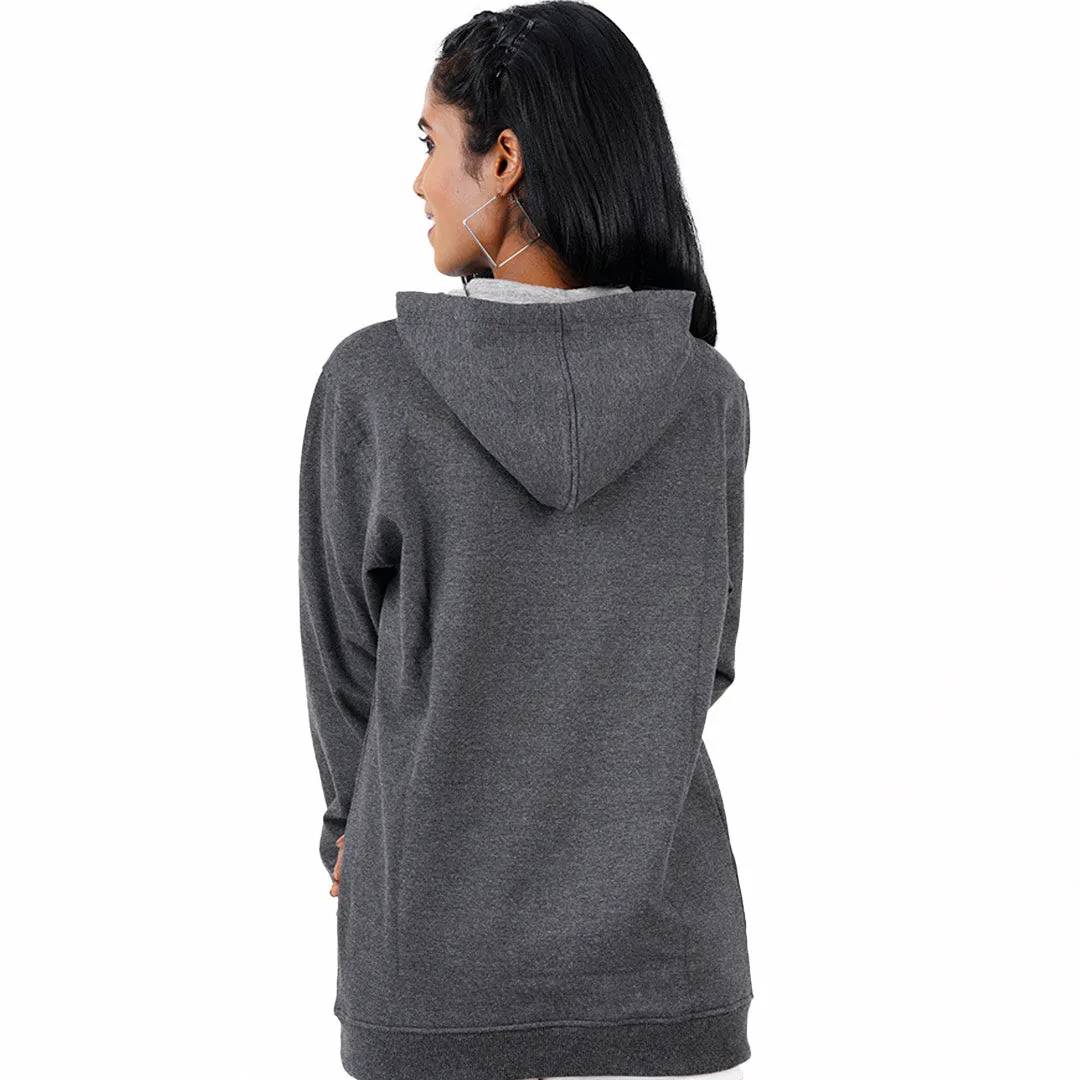 Charcoal Melange Unisex Plain Hoodie