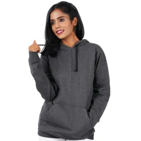 Charcoal Melange Unisex Plain Hoodie