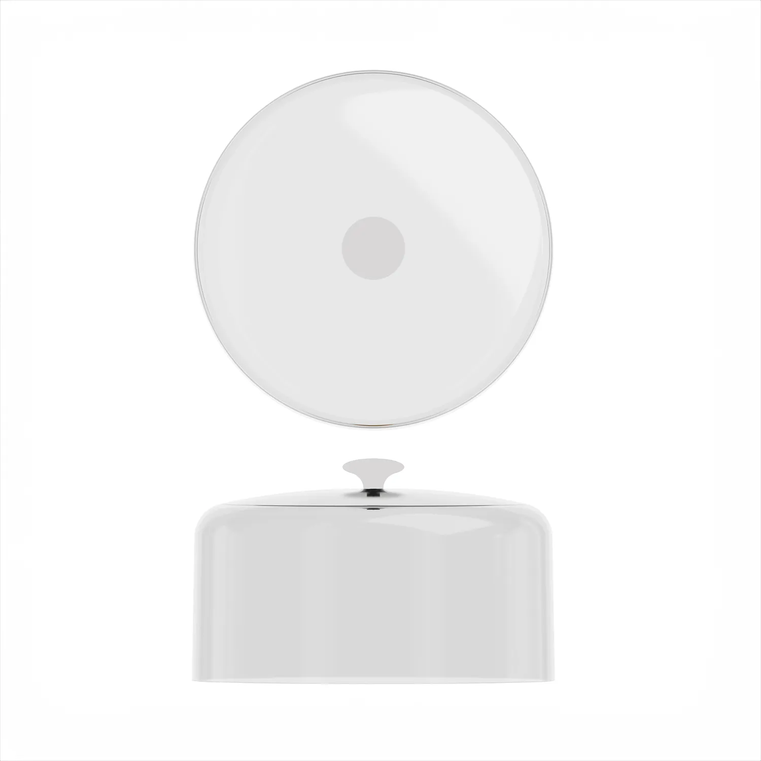 Clear PC Dome Lid With White Handle 26.5 x 16.2cm - Pack 1