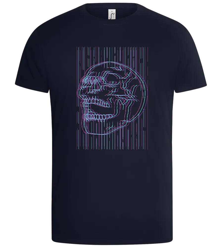 Colorful Lines Skull Design - Basic Unisex T-Shirt