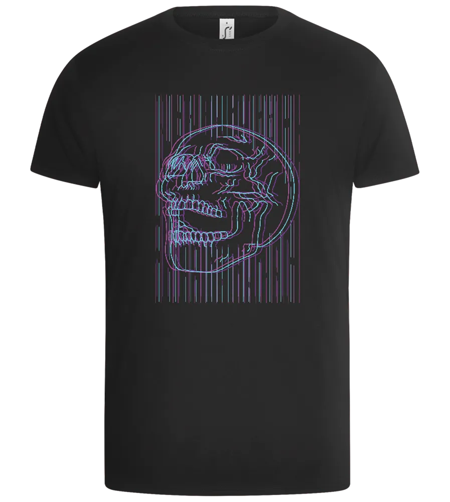Colorful Lines Skull Design - Basic Unisex T-Shirt