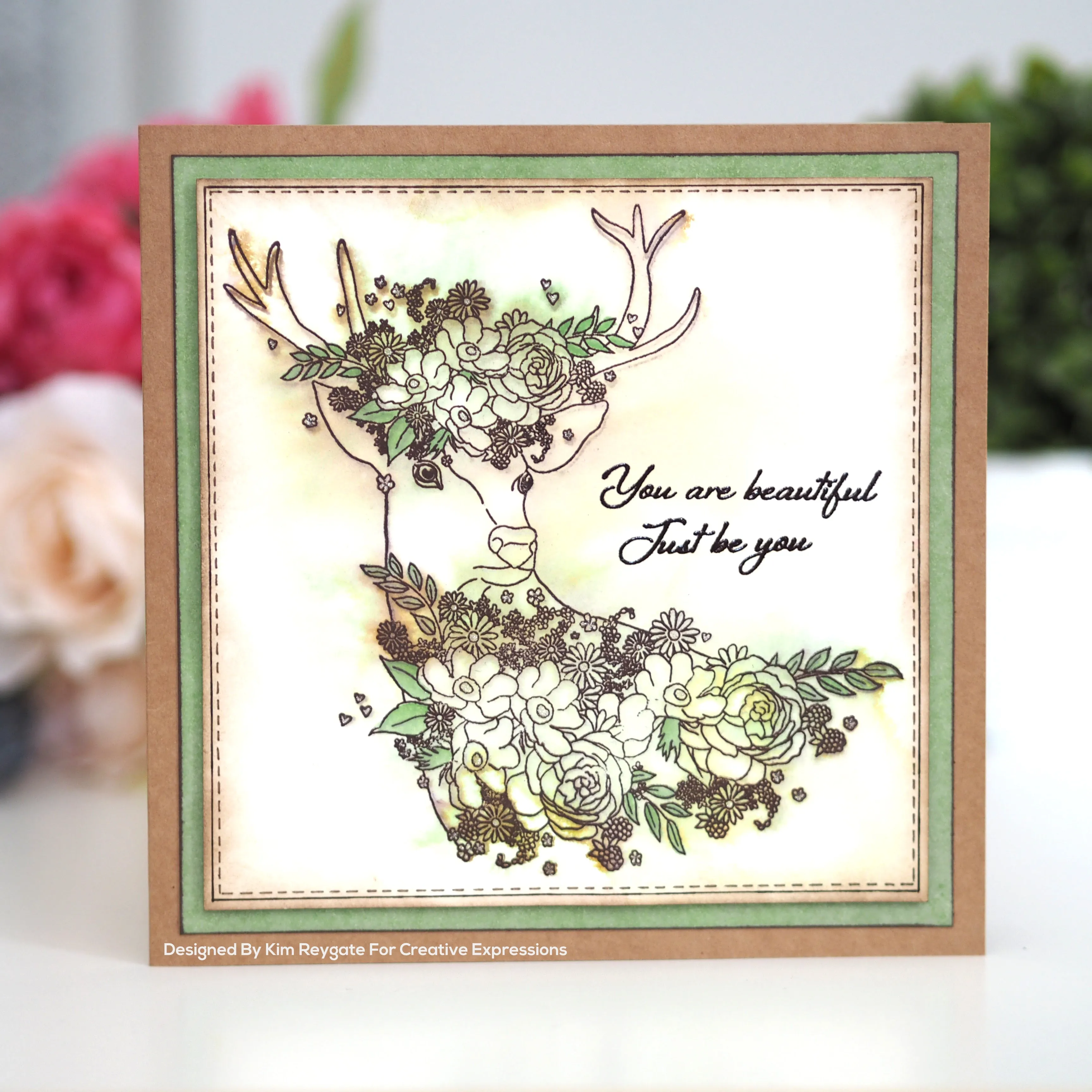 Creative Expressions Designer Boutique Collection Stamp Set A5 - Flowers and Antlers*
