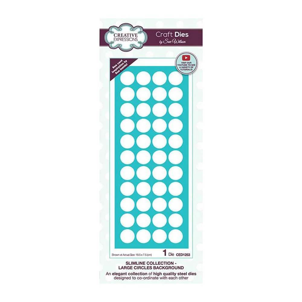 Creative Expressions Sue Wilson Slimline Craft Die - Large Circles Background*