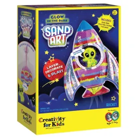 Creativity for Kids Glow in the Dark Sand Art Rocket Ship