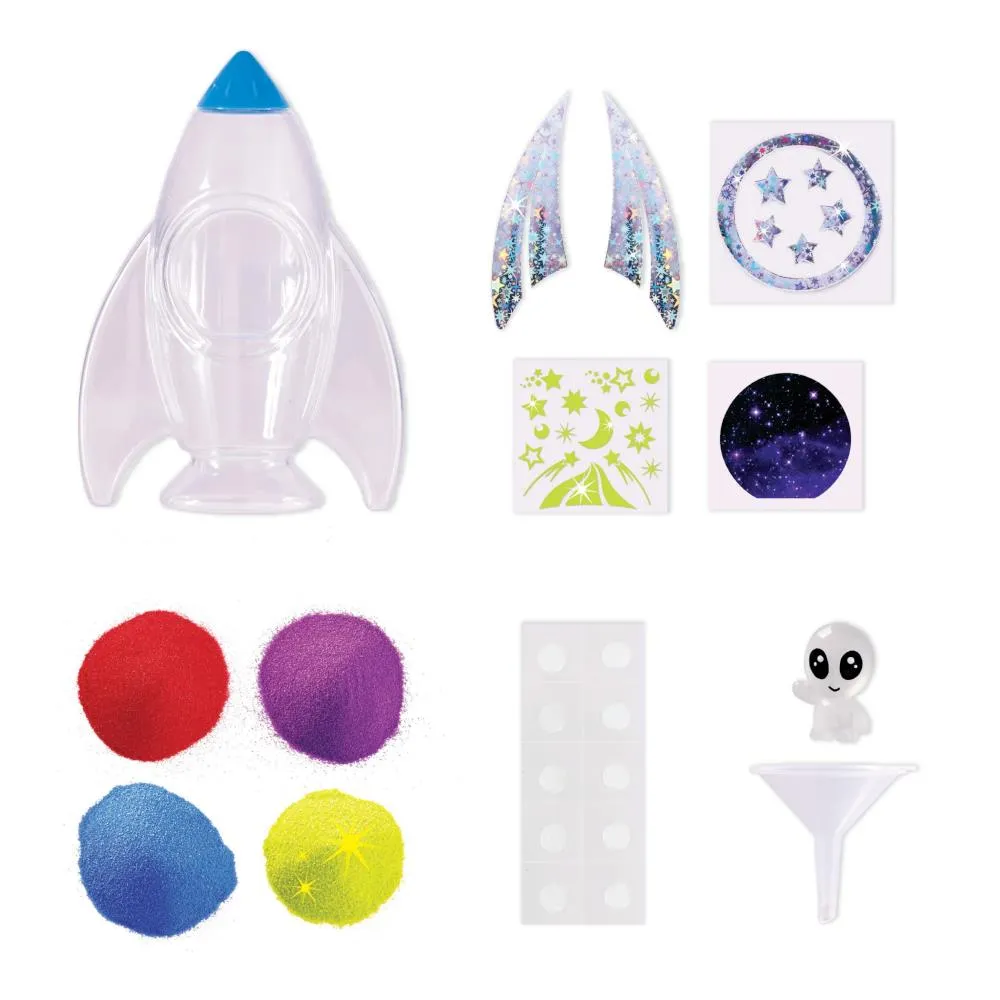Creativity for Kids Glow in the Dark Sand Art Rocket Ship