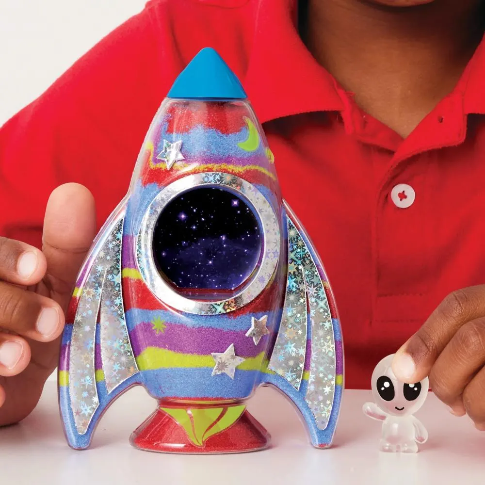 Creativity for Kids Glow in the Dark Sand Art Rocket Ship