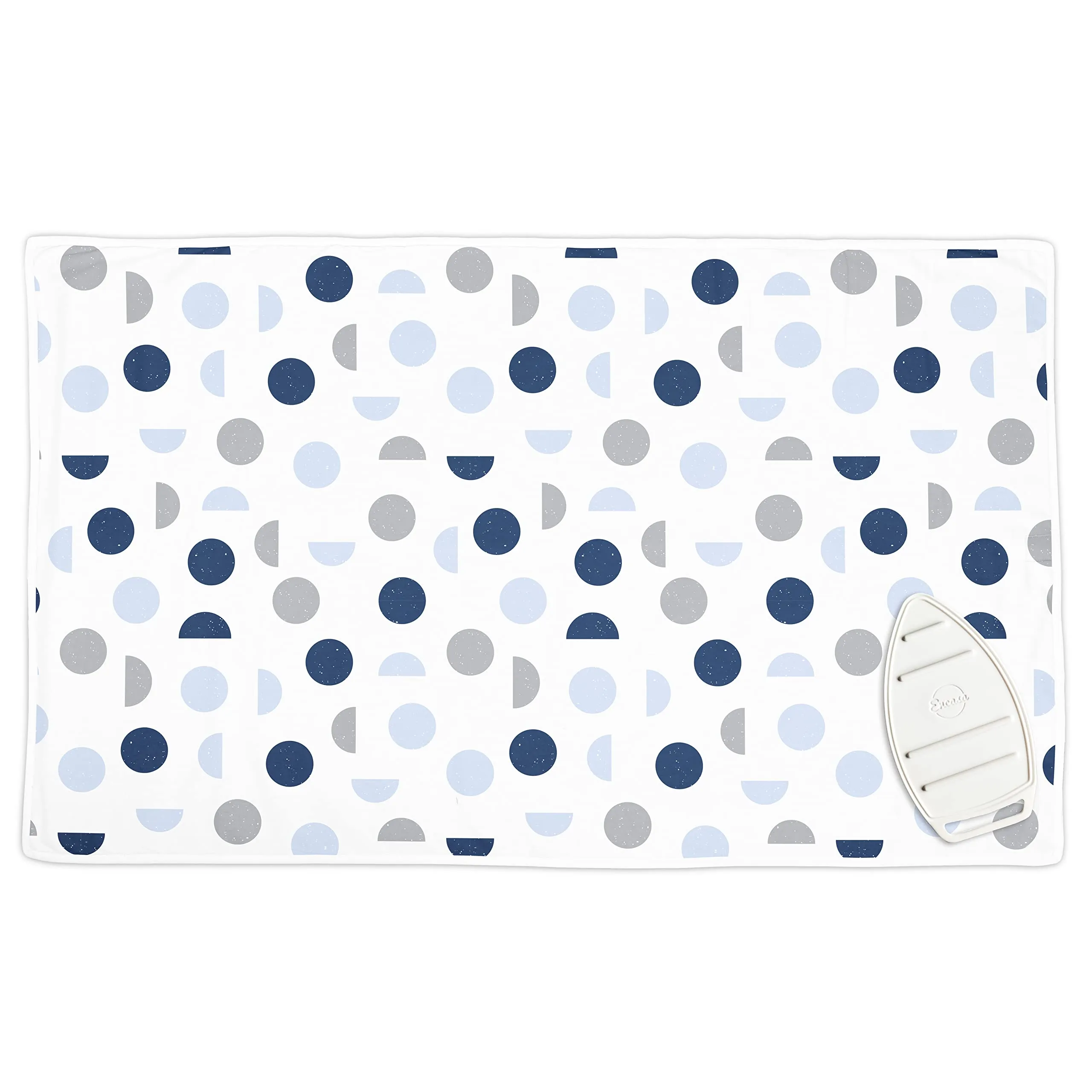 Encasa Homes Ironing Mat (Large 120 x 70 cm) with 3mm Felt Padding, Silicone Iron Rest Protector, Steam Press on Table, Bed, Portable, Heat Reflective, Foldable, Washable, Printed - Big Leaves Green