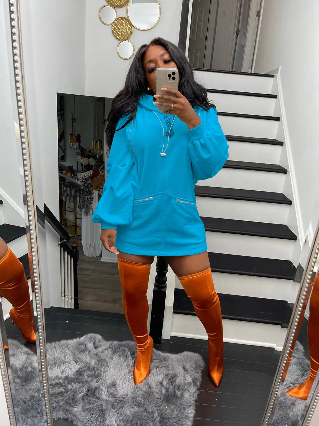 Fashion Zip Solid Color Hoodie（AY2345）