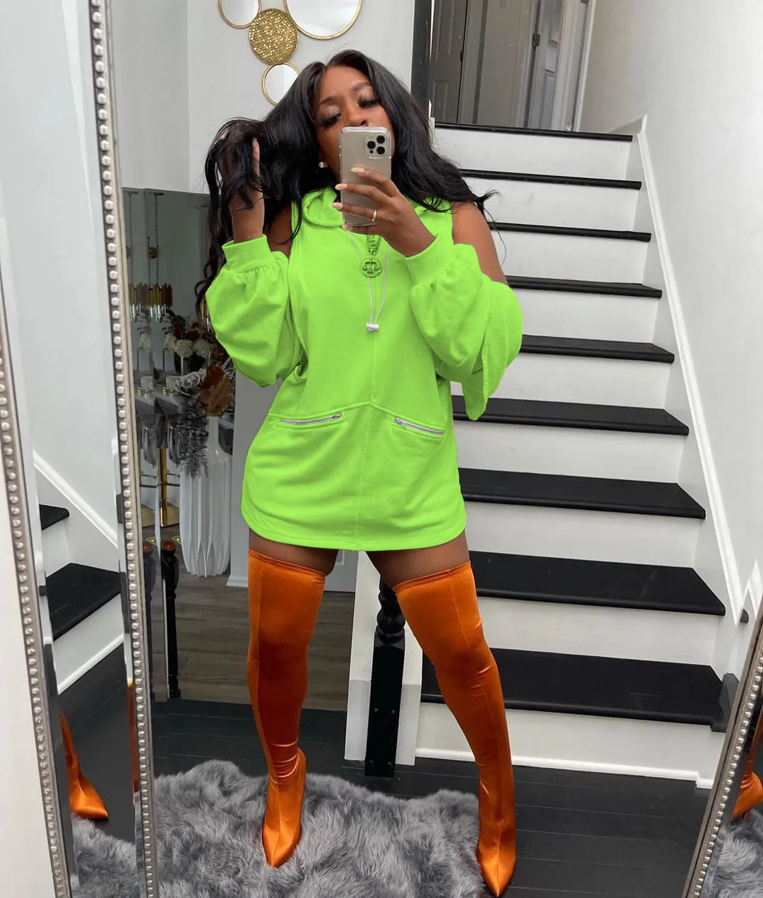 Fashion Zip Solid Color Hoodie（AY2345）