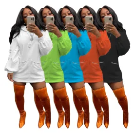 Fashion Zip Solid Color Hoodie（AY2345）