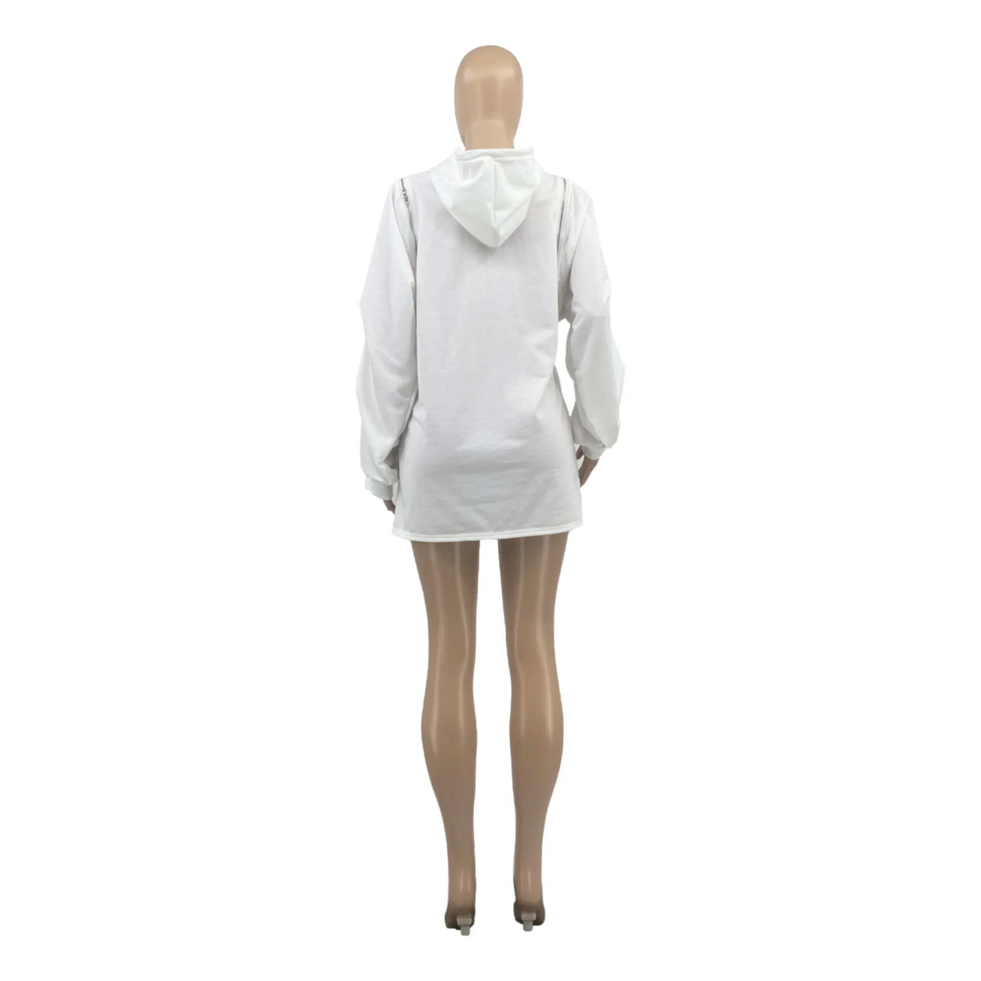 Fashion Zip Solid Color Hoodie（AY2345）