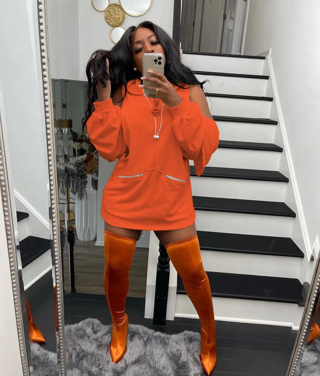Fashion Zip Solid Color Hoodie（AY2345）