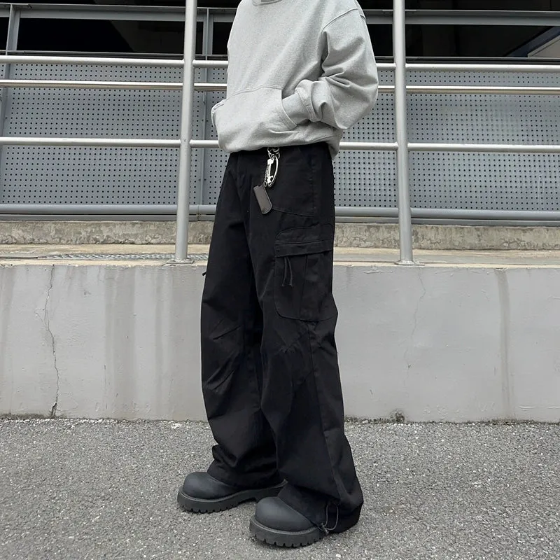 FATEE Multi Pocket Straight Pants