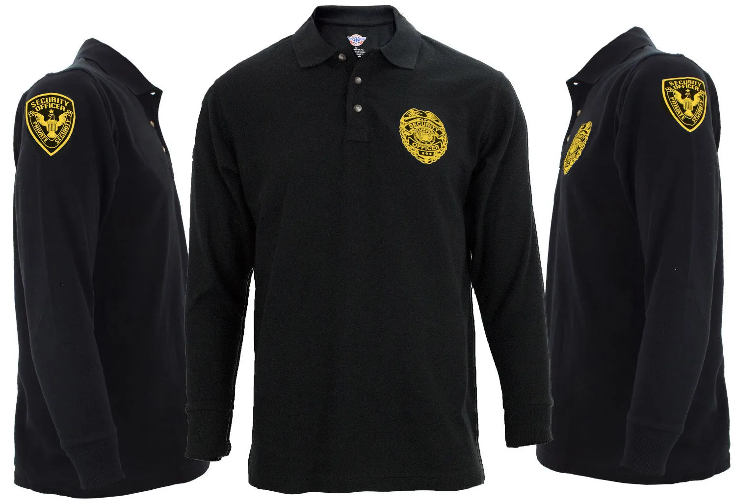 First Class Poly/Cotton Security Long Sleeve Polo Shirt