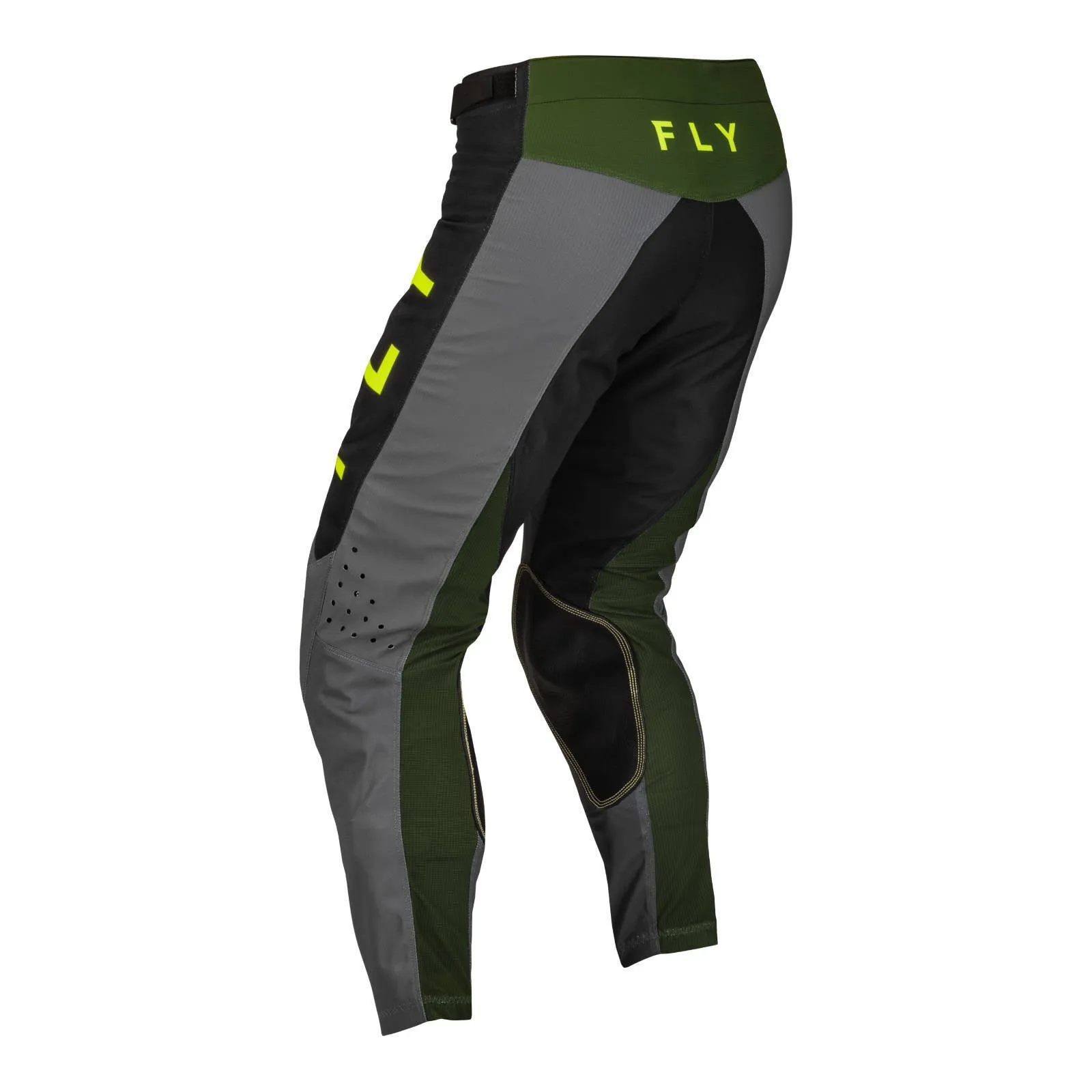 Fly Racing 2023 Kinetic Jet Pant - Black / Olive Green / Hi-Vis