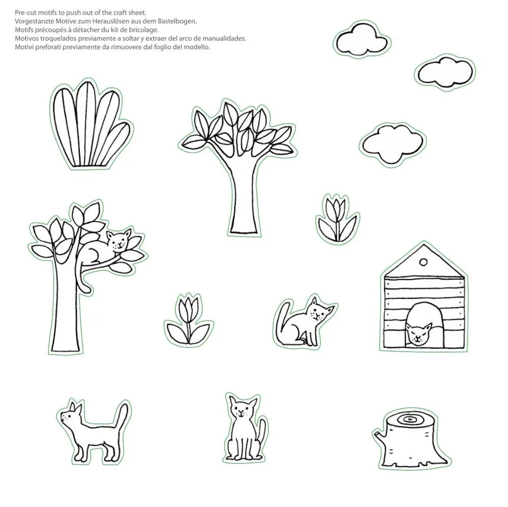 Fridolin Matchbox Craft Kit - Cat Family