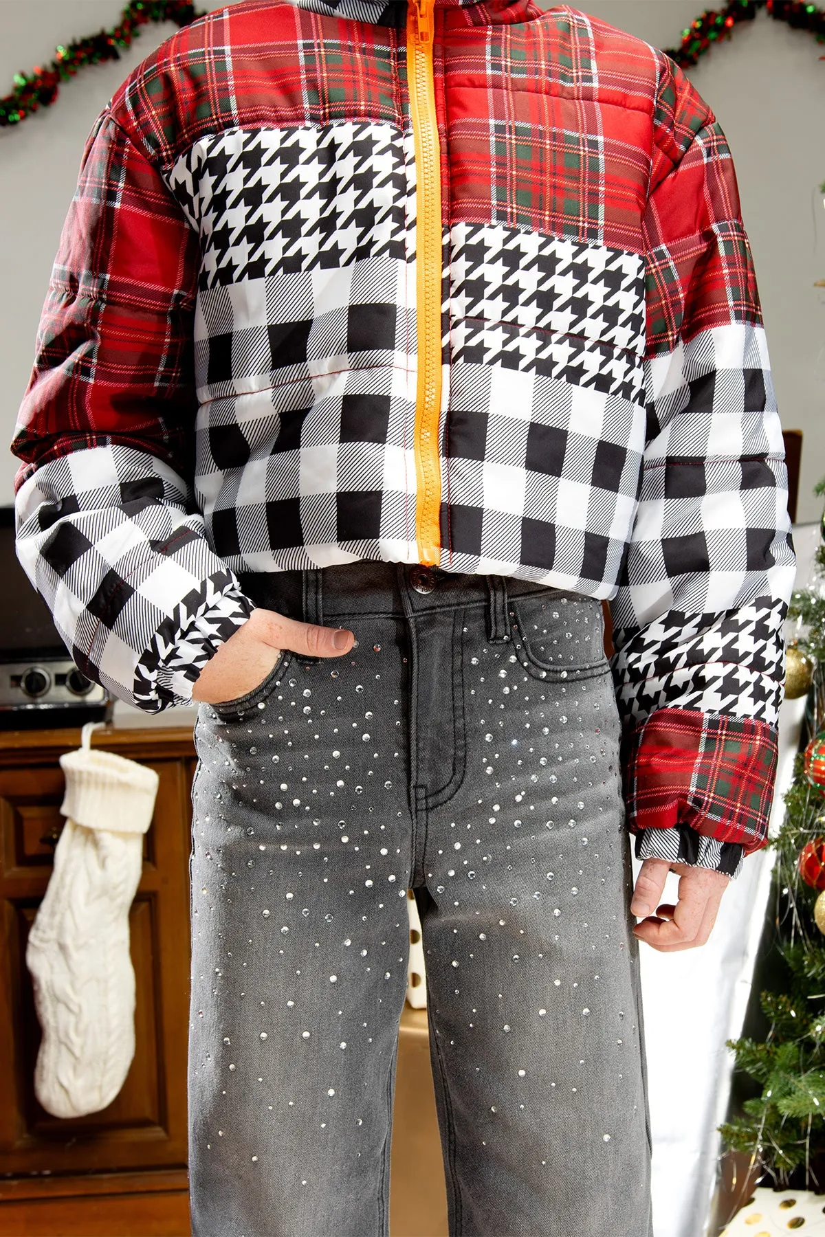 Girls Izzy Rhinestone Straight Leg Jeans
