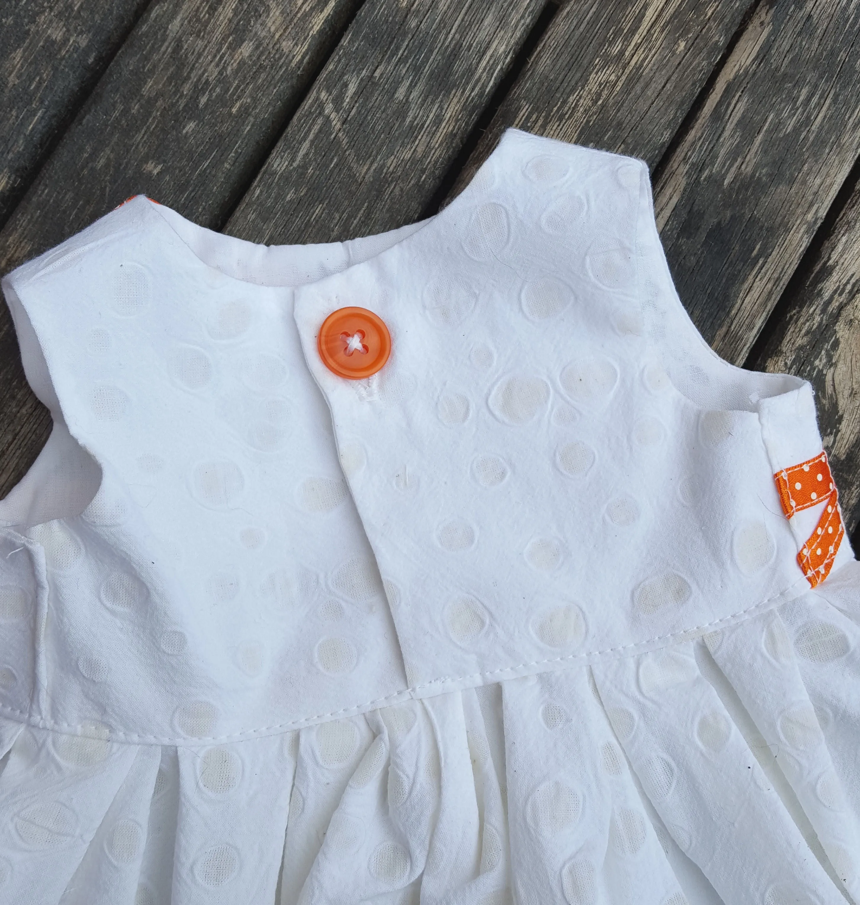 Handmade baby dress suitable for preemie baby of 5lb or reborn doll