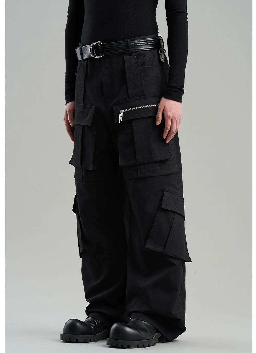 Heavy-duty multi-pocket workwear pants