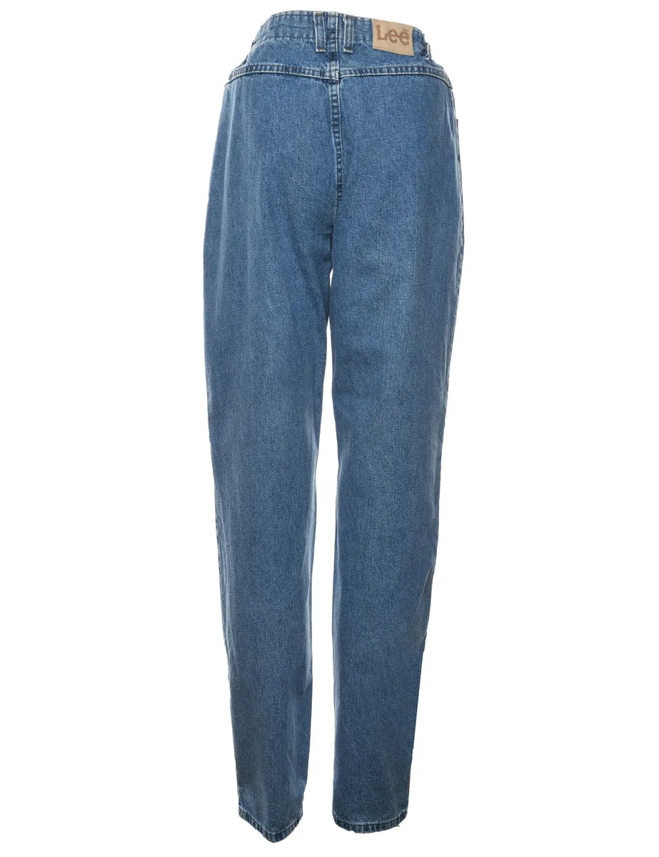 High Waist Elasticated Lee Jeans - W26 L34
