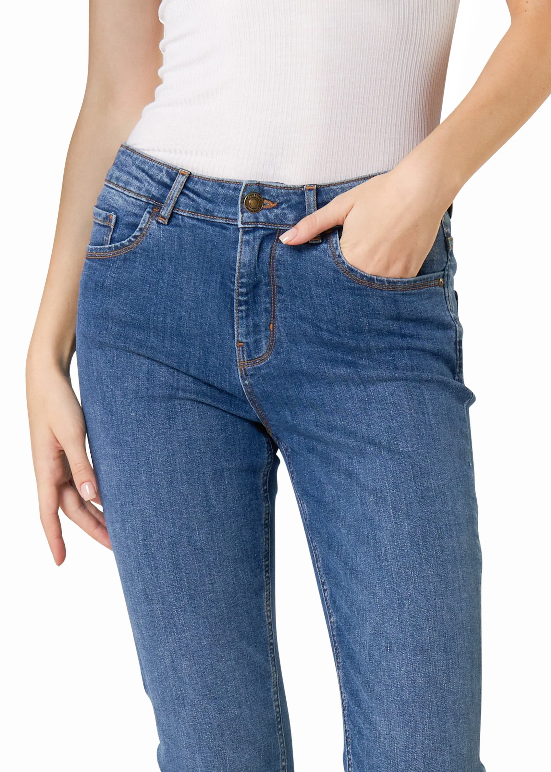 Jeans slim a vita alta