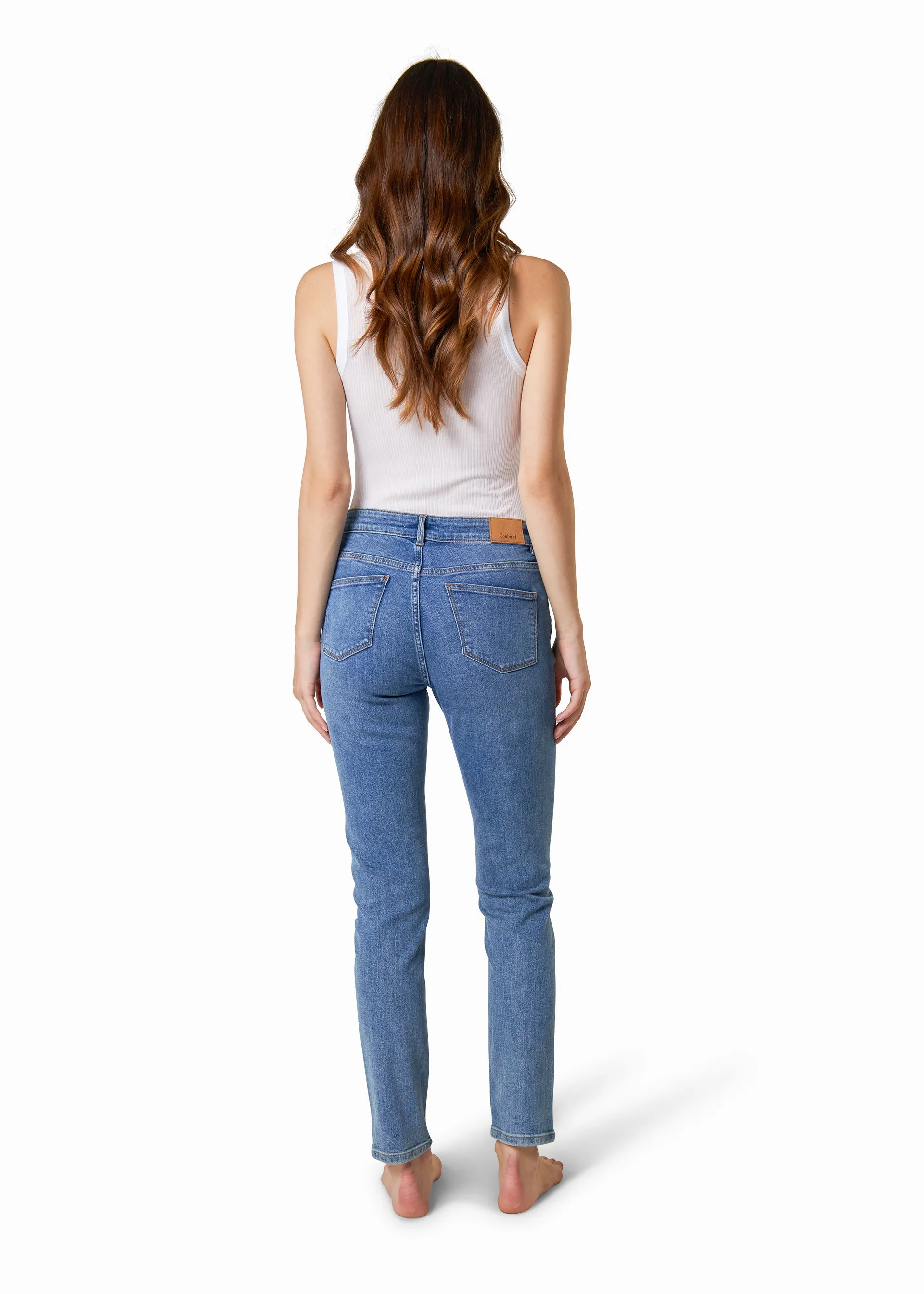 Jeans slim a vita alta