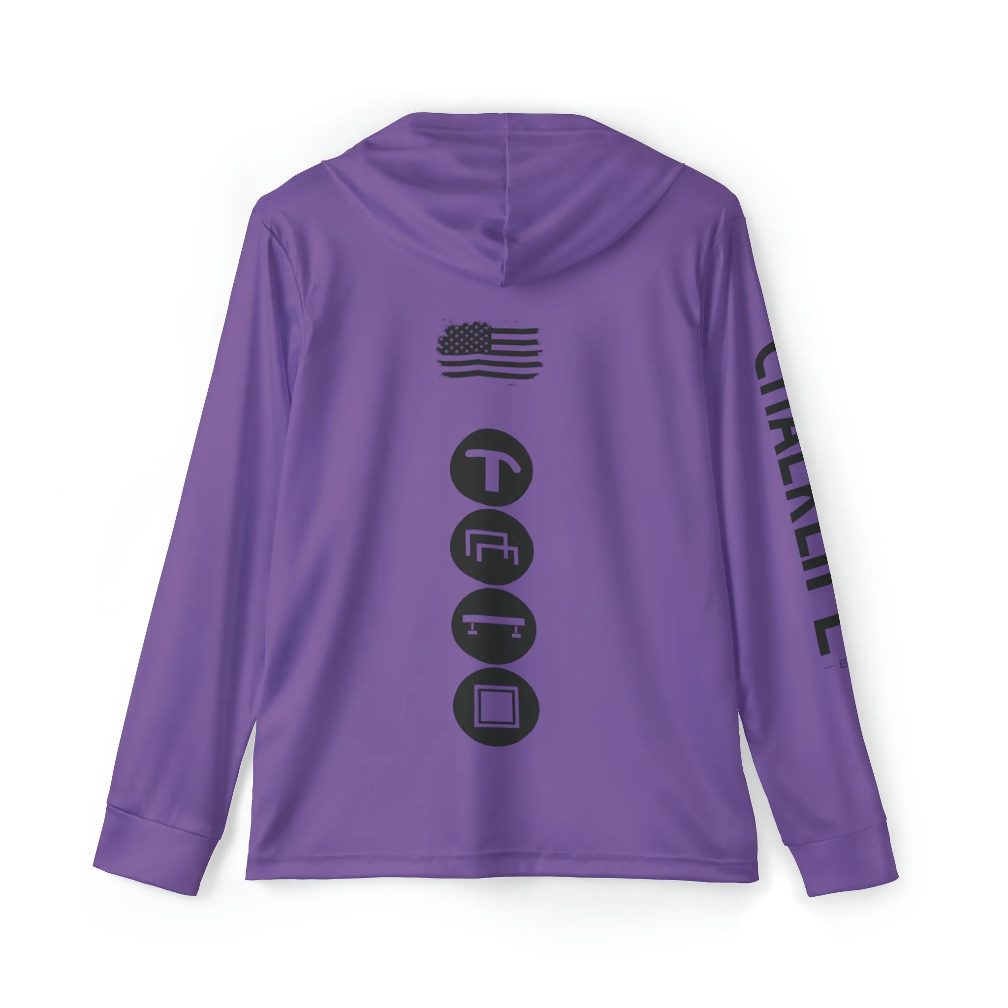 JUSTJULES - Eat. Sleep. Gymnastics. JustJules. Repeat. Performance Hoodie - Purple