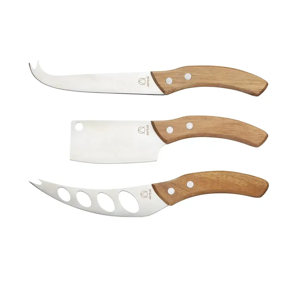 Kitchen Craft Art Cheese Knife Set of 3 S/Steel
