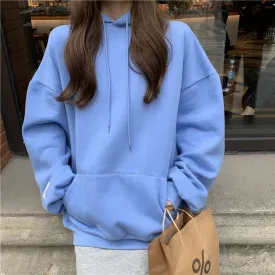 [Korean Style] Kathie Solid Color Oversized Hoodie