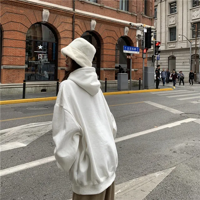 [Korean Style] Kathie Solid Color Oversized Hoodie
