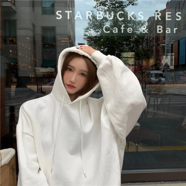 [Korean Style] Kathie Solid Color Oversized Hoodie