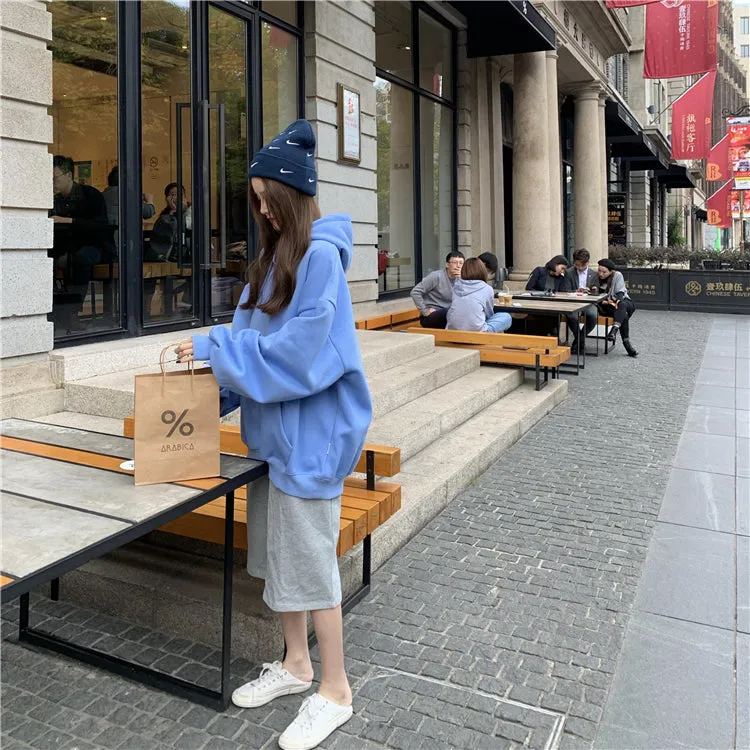 [Korean Style] Kathie Solid Color Oversized Hoodie