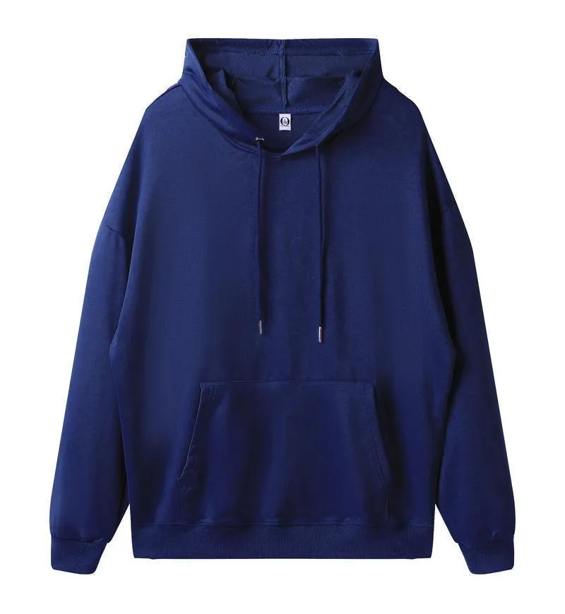 Ladies Solid Color Drawstring Hood Hoodie SKT4722