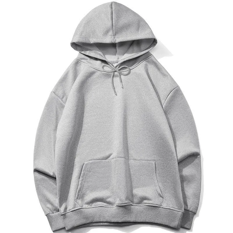 Ladies Solid Color Drawstring Hood Hoodie SKT4722