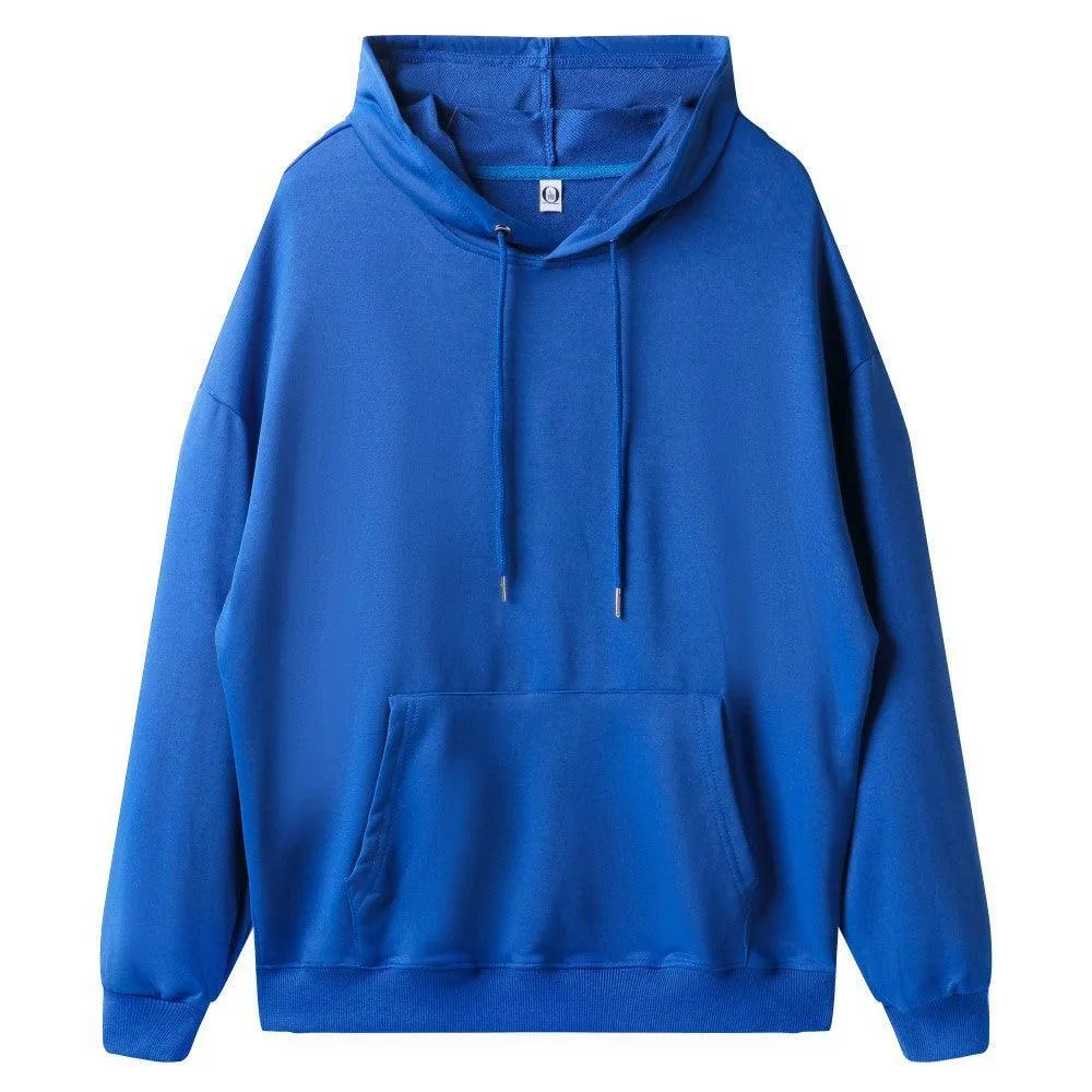 Ladies Solid Color Drawstring Hood Hoodie SKT4722