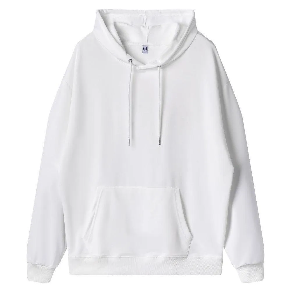 Ladies Solid Color Drawstring Hood Hoodie SKT4722