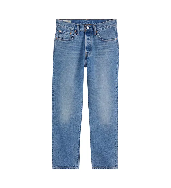 Levi's pantalone corto jeans da donna  501 cropped 362000236 blu medio