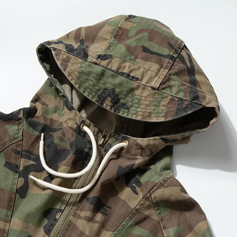 Men American Solid Color Long-Sleeved Hoodie