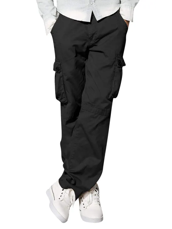 Men's multi-pocket loose casual straight cargo pants