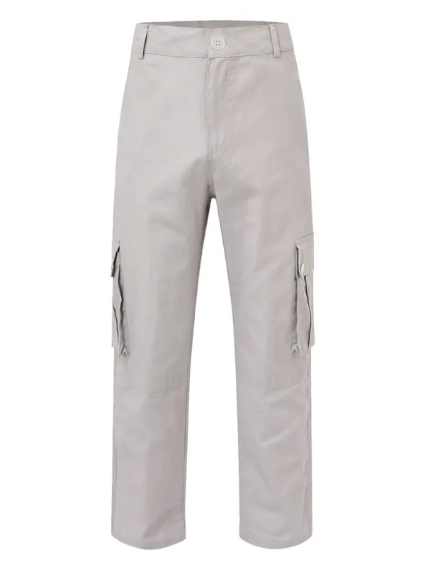 Men's multi-pocket loose casual straight cargo pants