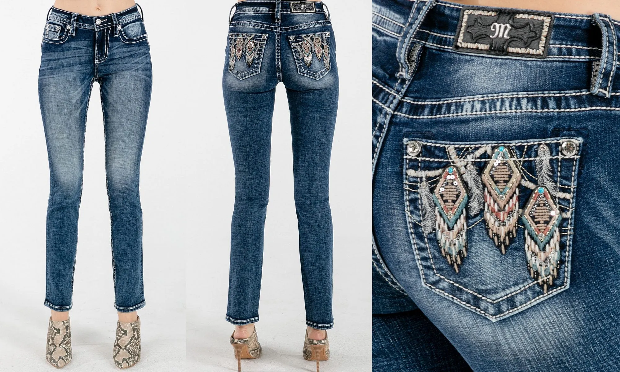Miss Me Diamond Straight Leg Jeans